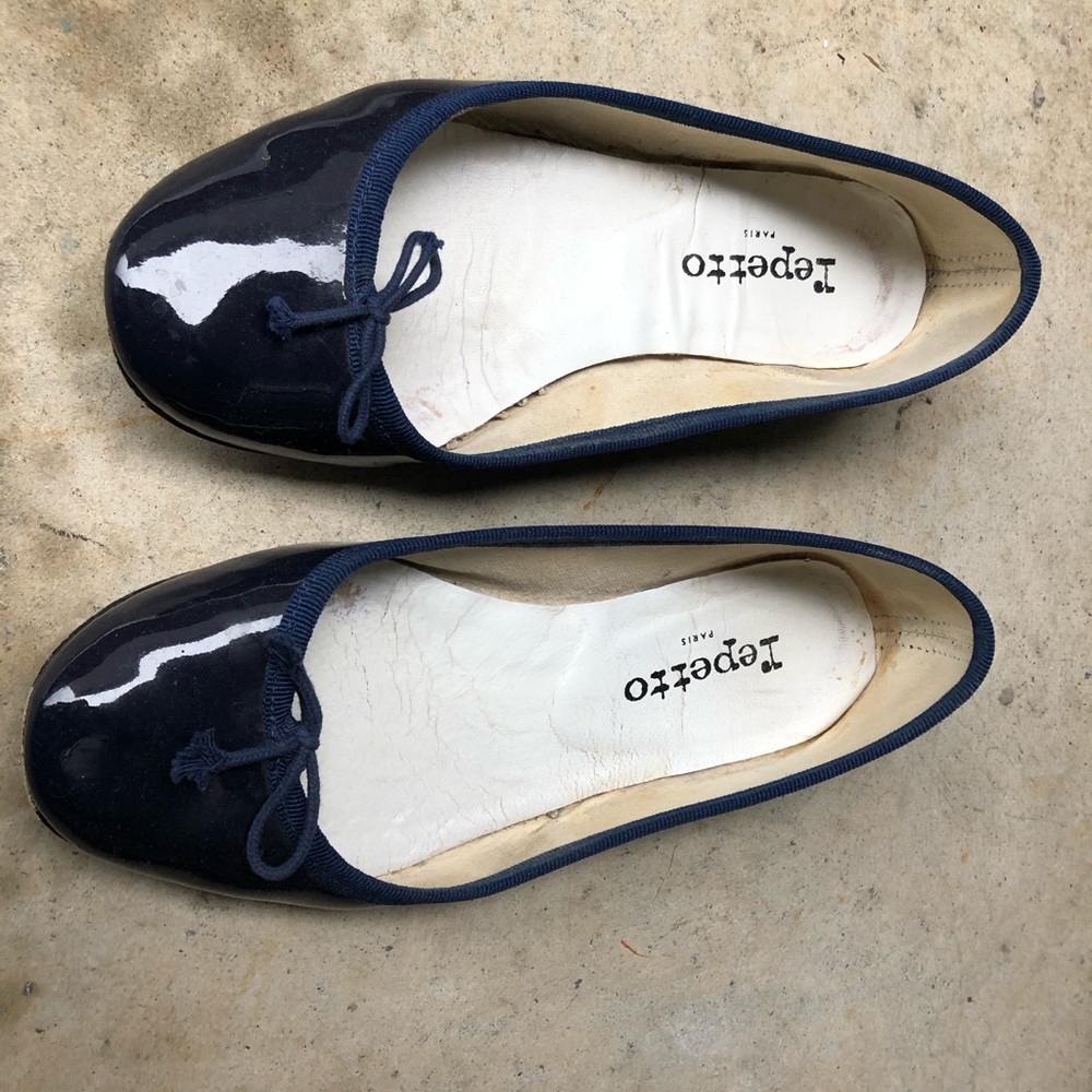 Navy Repetto Cendrillion Ballet Flats